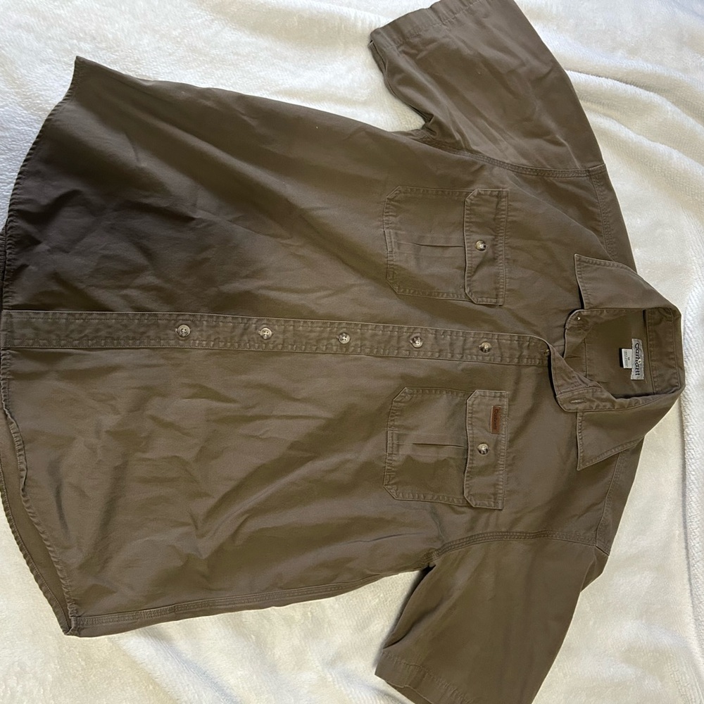 Carhartt Men's Casual Button Down Shirt - Brown